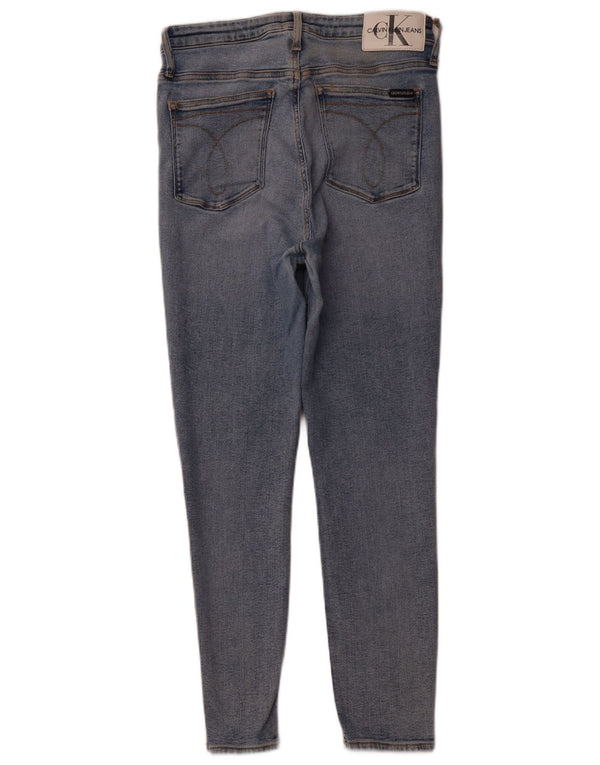 CALVIN KLEIN Womens Skinny Jeans W32 L28 Blue Cotton