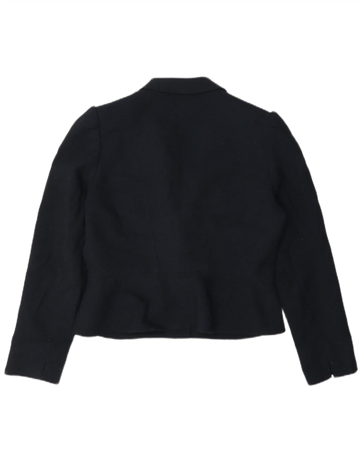 Hobbs Womens 2 Button Blazer Jacket UK 14 Large Navy Blue Polyester