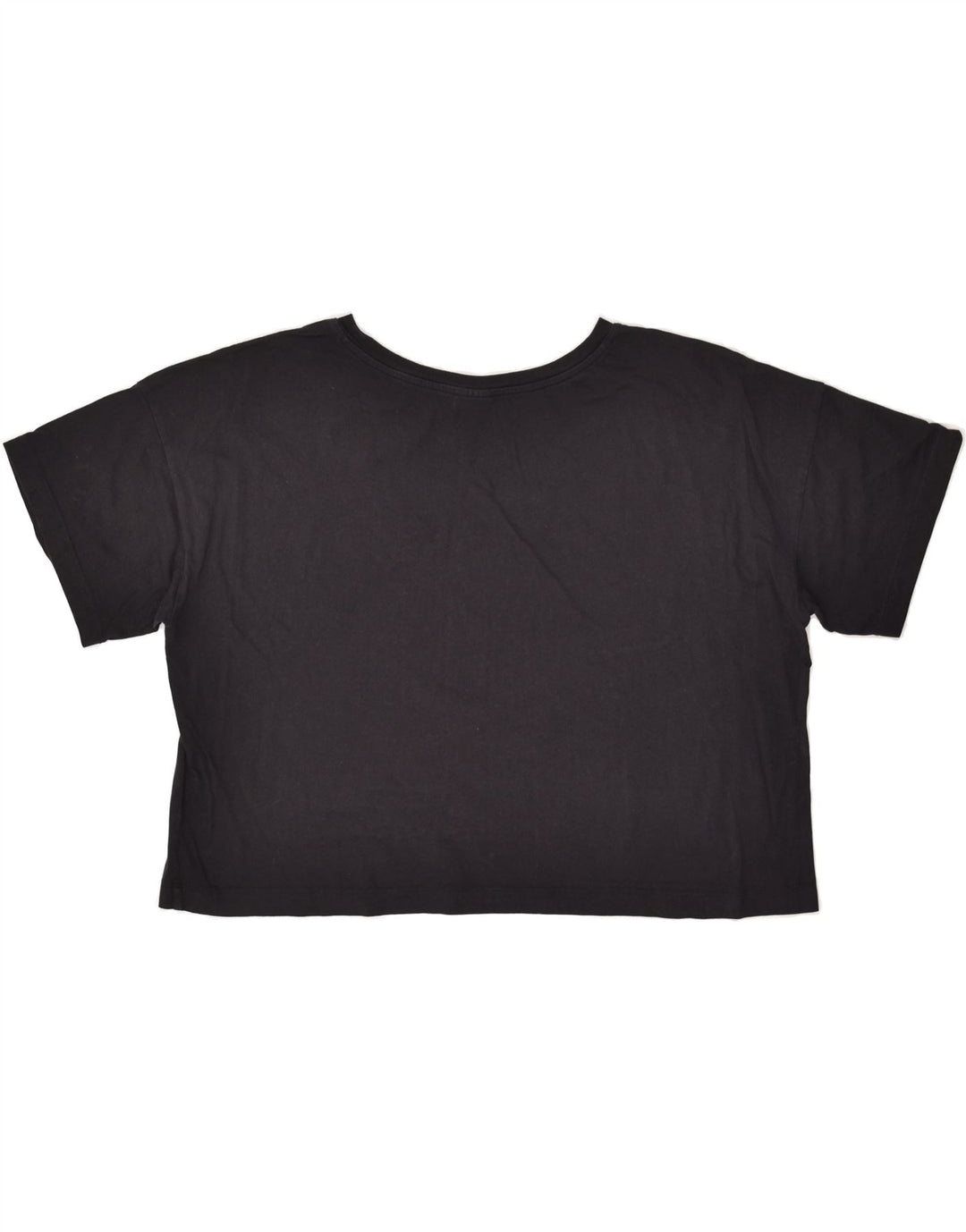 CHAMPION Womens Crop Graphic T-Shirt Top UK 16 Large Black Cotton | Vintage Champion | Thrift | Second-Hand Champion | Used Clothing | Messina Hembry 