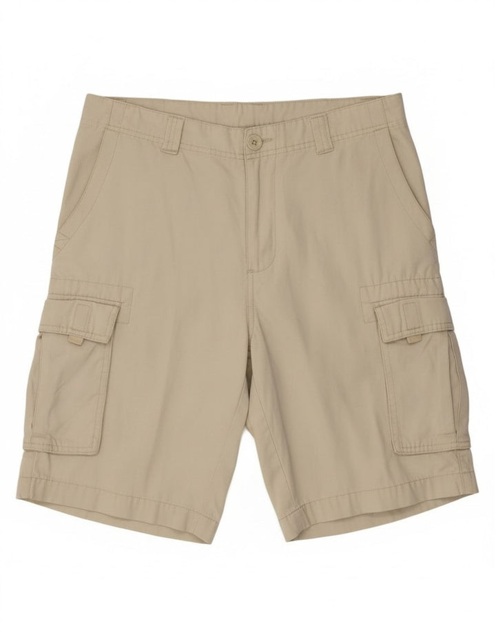 Fila Mens Cargo Shorts Large W34  Off White Cotton