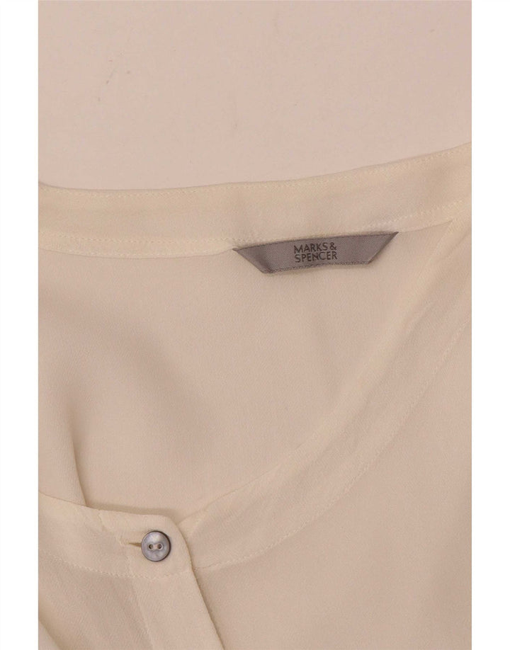 Marks & Spencer Womens Shirt Blouse UK 16 Large White