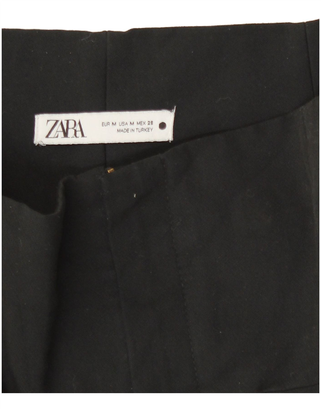 Zara Womens Slim Casual Trousers Medium W28 L28 Black