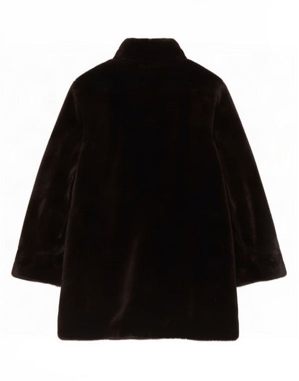 Basler Womens Oversized Faux Fur Overcoat UK 10 Small Brown Acrylic