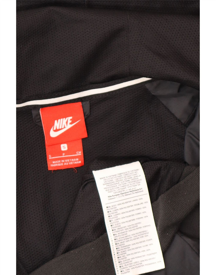 Nike Mens Hooded Rain Jacket UK 36 Small Black Polyester