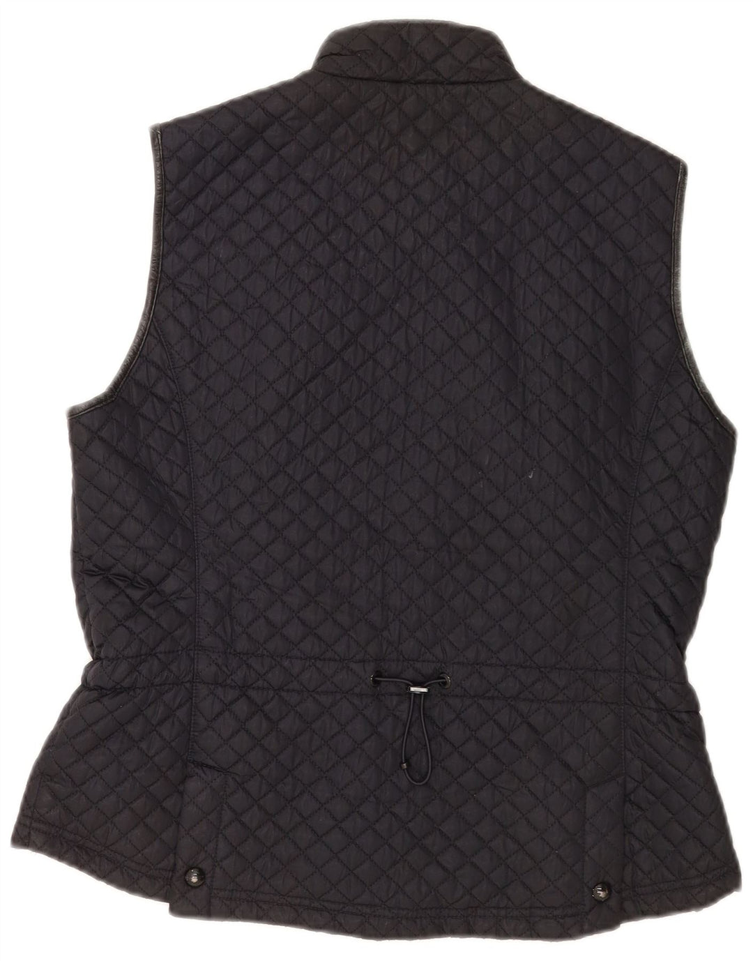 Massimo Dutti Womens Quilted Gilet UK 18 XL Black Polyester
