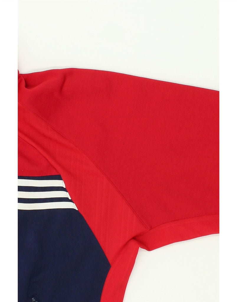 ADIDAS Mens Tracksuit Top Jacket UK 38/40 Medium Red Colourblock Polyester Vintage Adidas and Second-Hand Adidas from Messina Hembry 