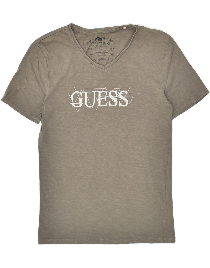 GUESS Mens Graphic T-Shirt Top XS Grey Cotton | Vintage Guess | Thrift | Second-Hand Guess | Used Clothing | Messina Hembry 
