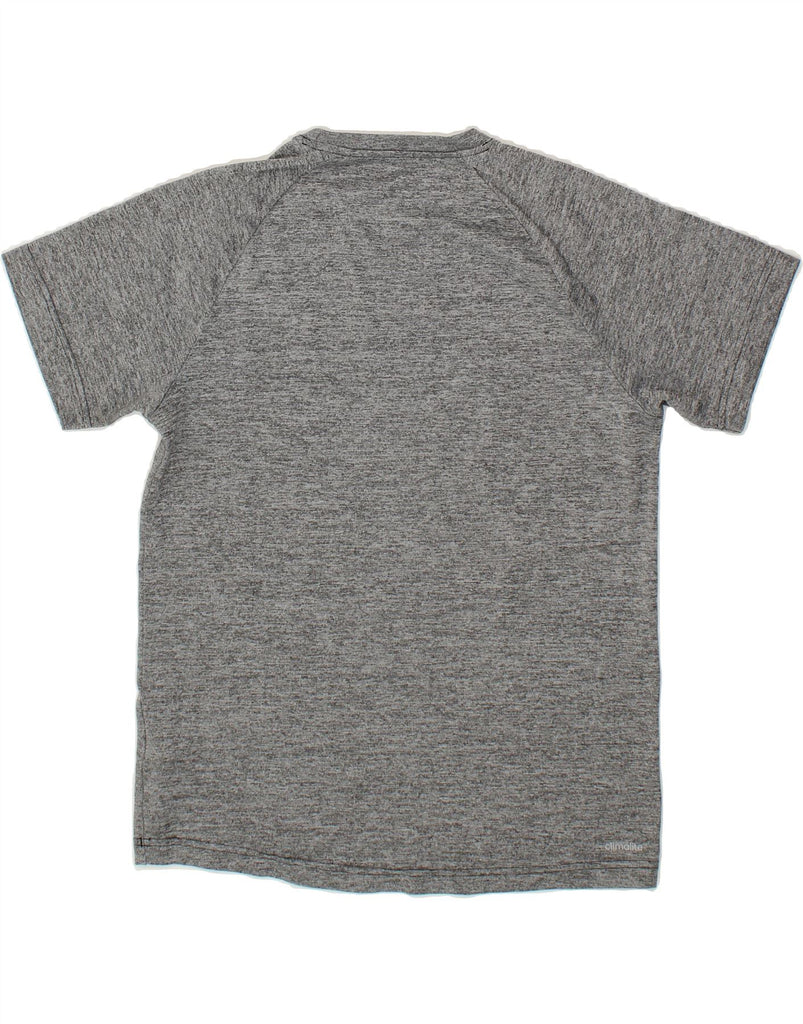 ADIDAS Mens T-Shirt Top Small Grey Flecked Polyester Vintage Adidas and Second-Hand Adidas from Messina Hembry 