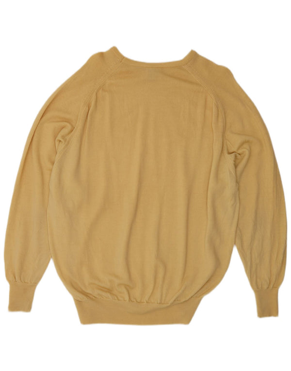 Angelo Litrico Mens Crew Neck Jumper Sweater IT 56/58 XL Yellow Virgin Wool
