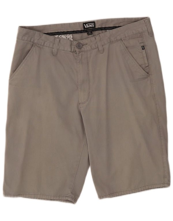 Vans Mens Casual Shorts W34 Large Grey Cotton