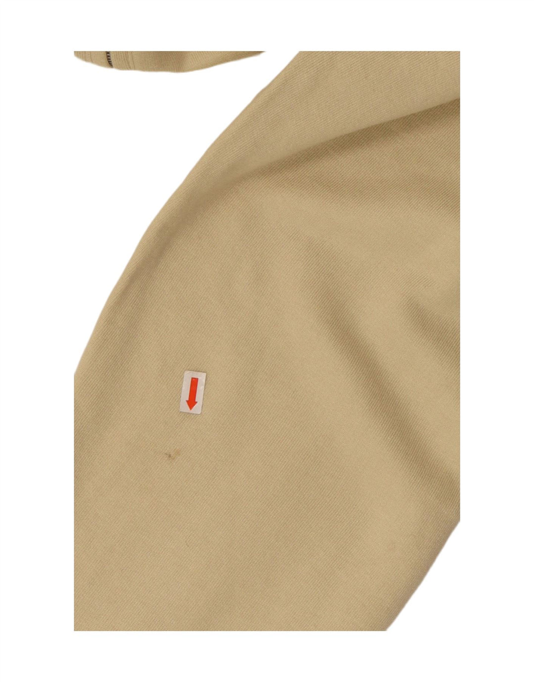 CHAMPION Mens Zip Hoodie Sweater Large Beige Cotton