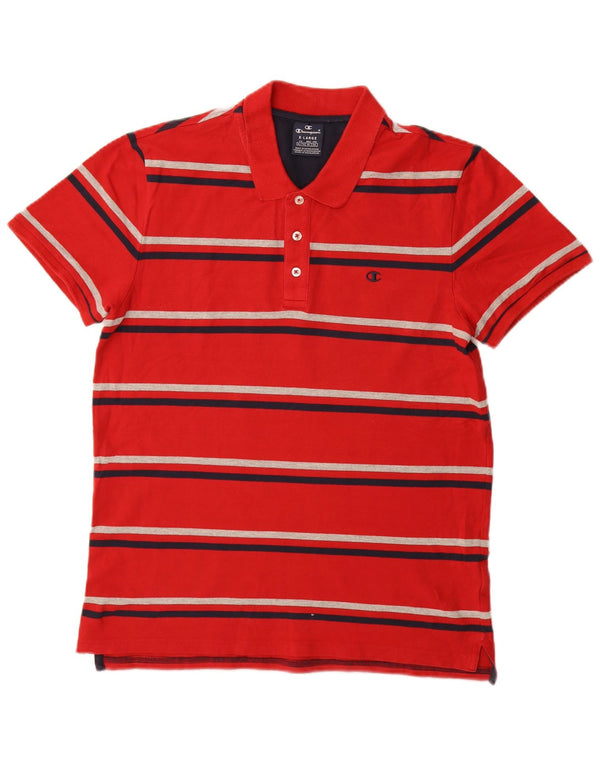 Champion Mens Polo Shirt XL Red Striped