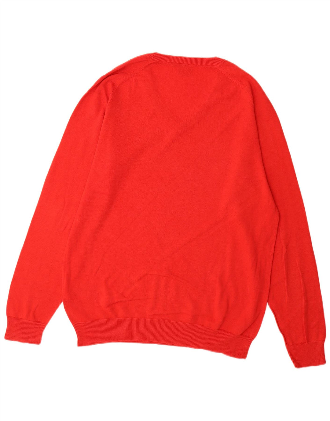 Carhartt Mens V-Neck Jumper Sweater Large Red Cotton