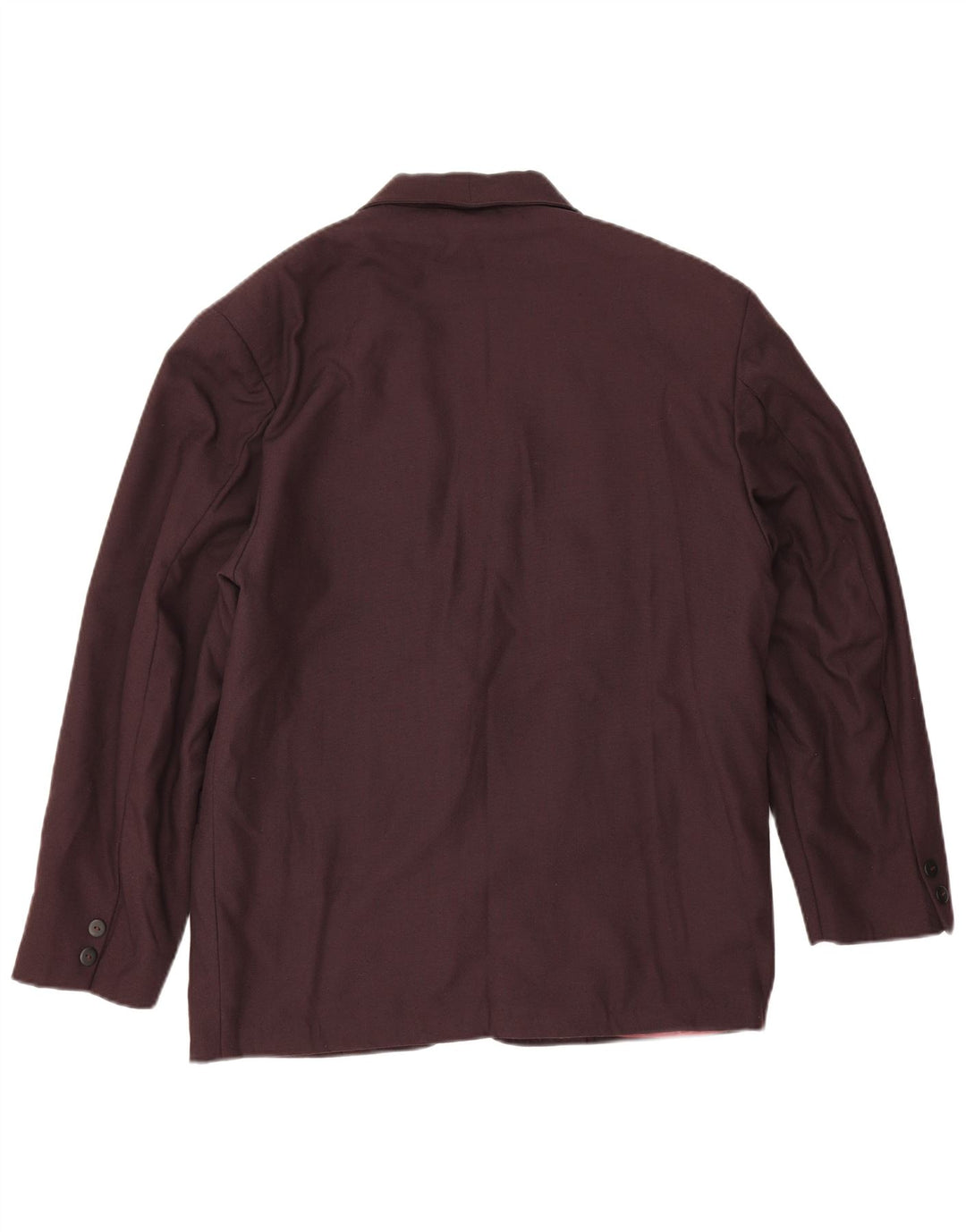 Wampum Mens 2 Button Blazer Jacket UK 38 Medium Burgundy Viscose