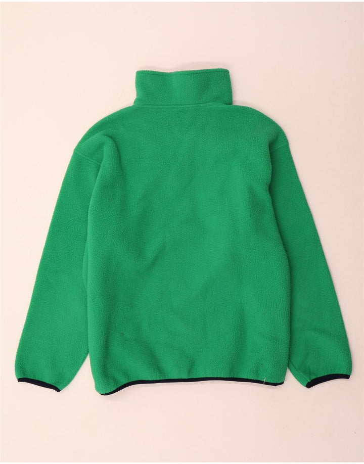 Sisley Mens Zip Neck Fleece Jumper Medium Green Polyester