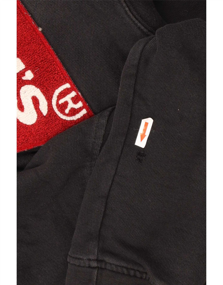 Levi's Mens Graphic Hoodie Jumper Medium Black Cotton