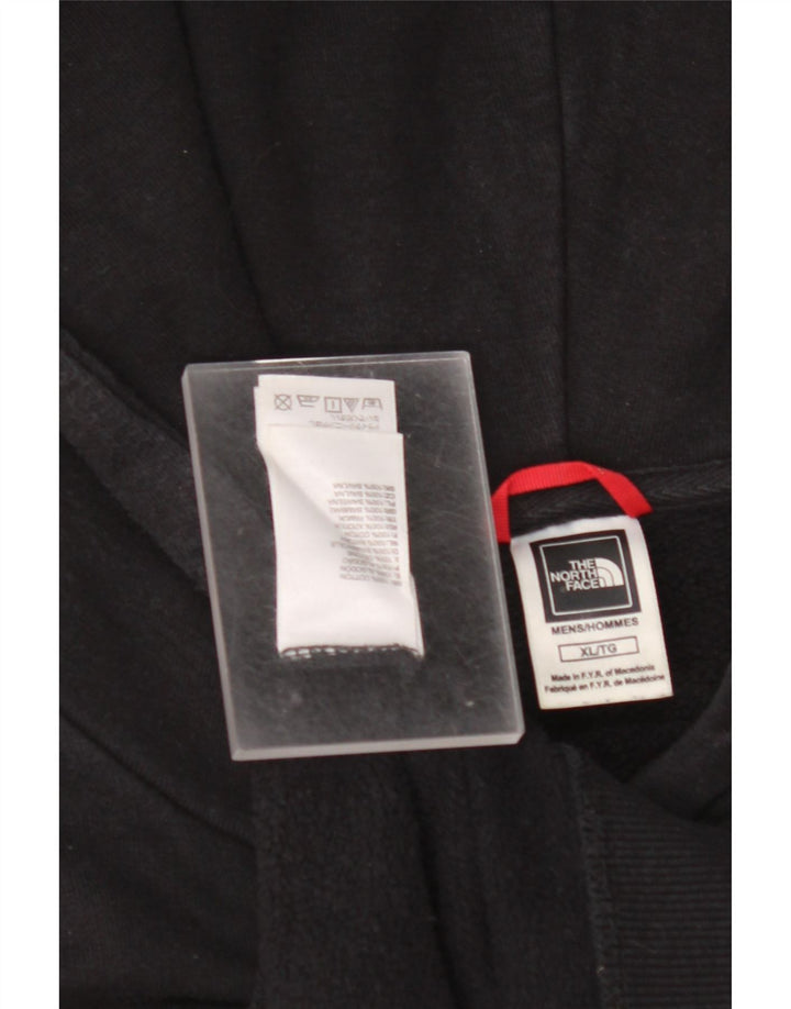 THE NORTH FACE Mens Graphic Hoodie Jumper XL Black Cotton