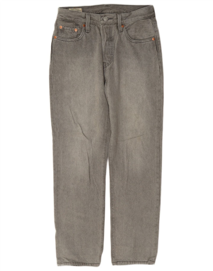 Levi's Womens 501 Straight Jeans W25 L28 Grey Cotton