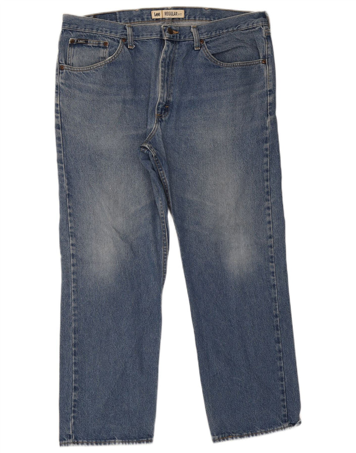 Lee Mens Regular Fit Straight Jeans W40 L30 Blue Cotton
