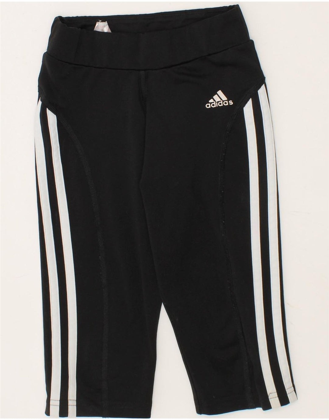 ADIDAS Girls Climalite Tracksuit Trousers 5-6 Years Black Polyester Vintage Adidas and Second-Hand Adidas from Messina Hembry 