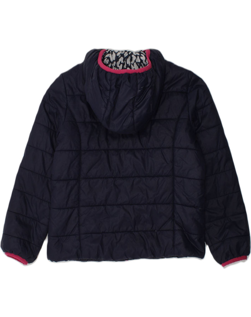 MICHAEL KORS Girls Hooded Padded Jacket 5-6 Years Navy Blue Nylon | Vintage Michael Kors | Thrift | Second-Hand Michael Kors | Used Clothing | Messina Hembry 