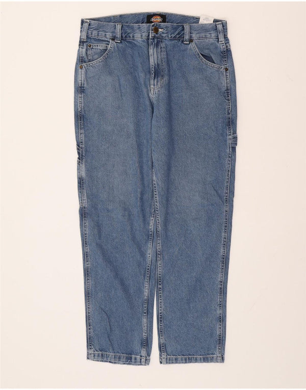 DICKIES Mens Cargo Tapered Jeans W32 L30  Blue Cotton