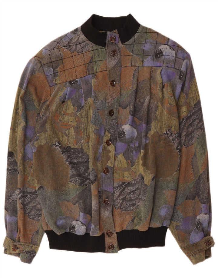 Mario Pucci Cecconi Womens Bomber Jacket IT 44 Medium Multicoloured Floral