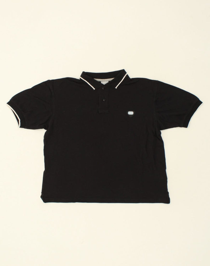 NIKE Mens Polo Shirt Medium Black Cotton | Vintage Nike | Thrift | Second-Hand Nike | Used Clothing | Messina Hembry 