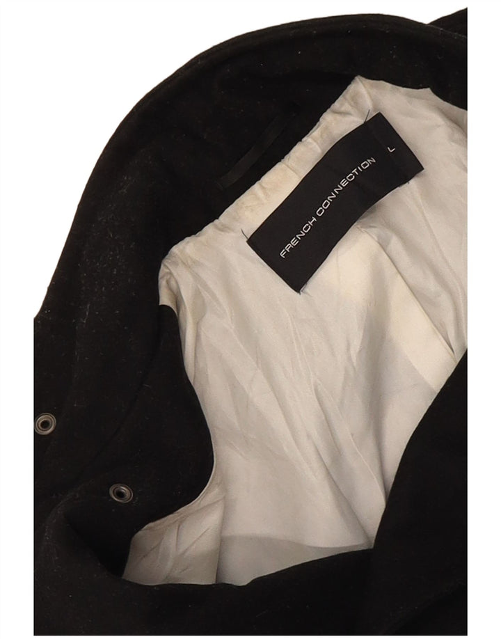 French Connection Mens Pea Coat UK 40 Large Black