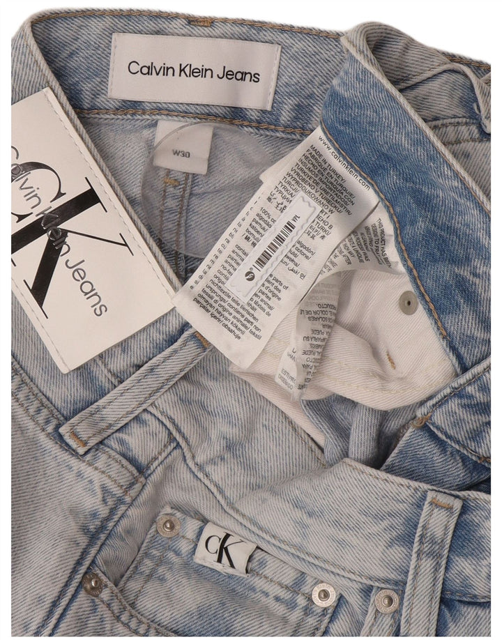 Calvin Klein Mens Distressed Slim Jeans W30 L33 Blue Cotton