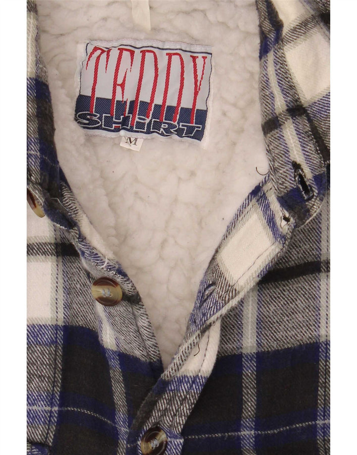 Vintage Mens Lumberjack Flannel Shirt Medium Navy Blue Check