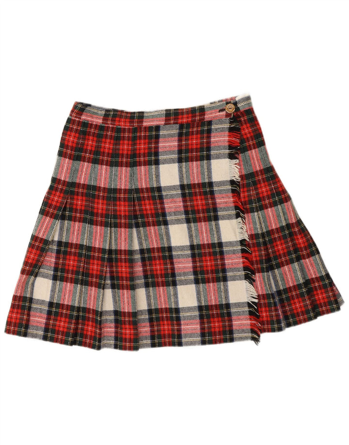Vintage Womens Wrap Skirt W30 Medium Red Plaid
