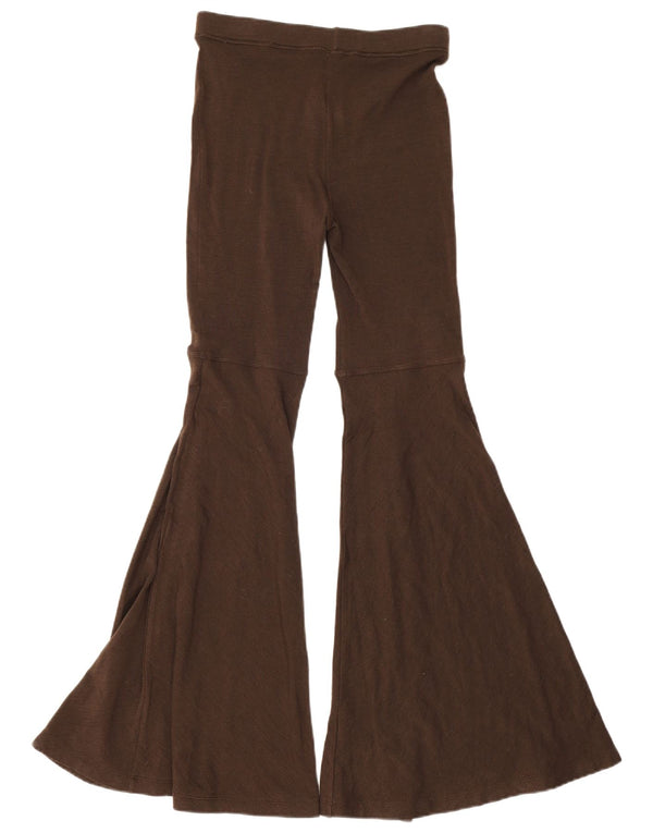 Roccobarocco Womens Flare Leggings UK 8 Small  Brown