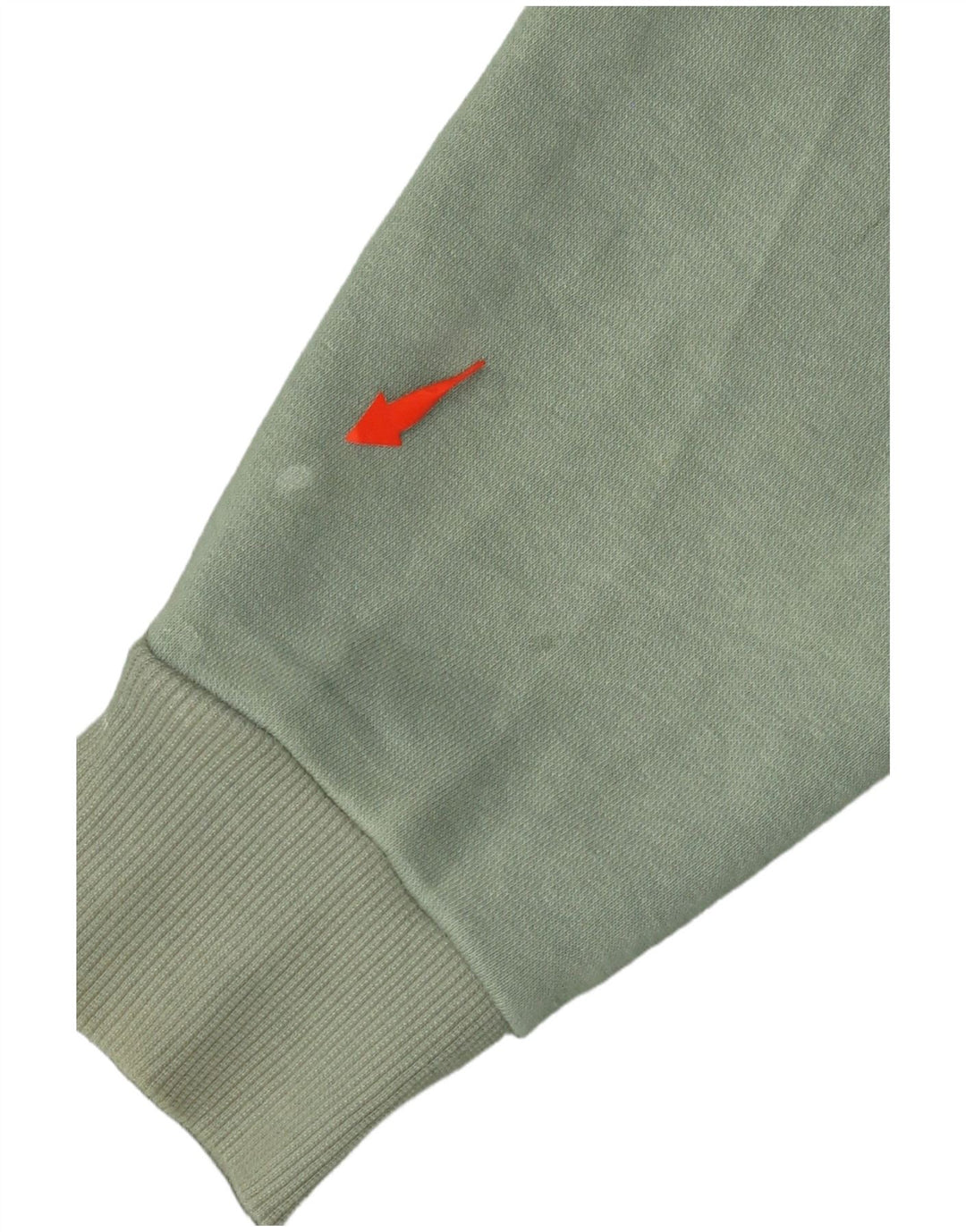 Reebok Womens Crop Asymmetric Hoodie Jumper UK 12/14 Medium Green Cotton