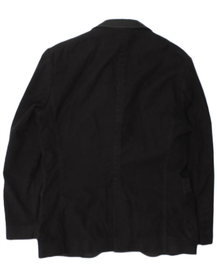 Hugo Boss Mens 3 Button Blazer Jacket IT 48 Medium Black Cotton