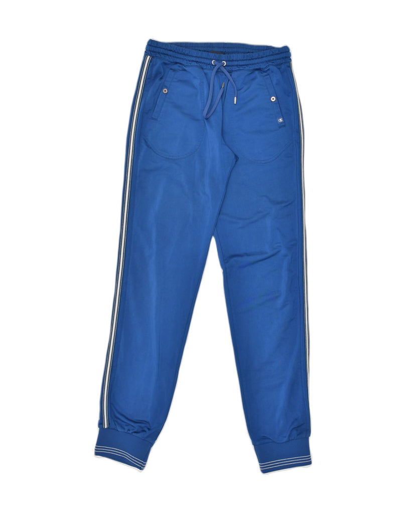 CHAMPION Womens Tracksuit Trousers Joggers UK 14 Large Blue | Vintage Champion | Thrift | Second-Hand Champion | Used Clothing | Messina Hembry 