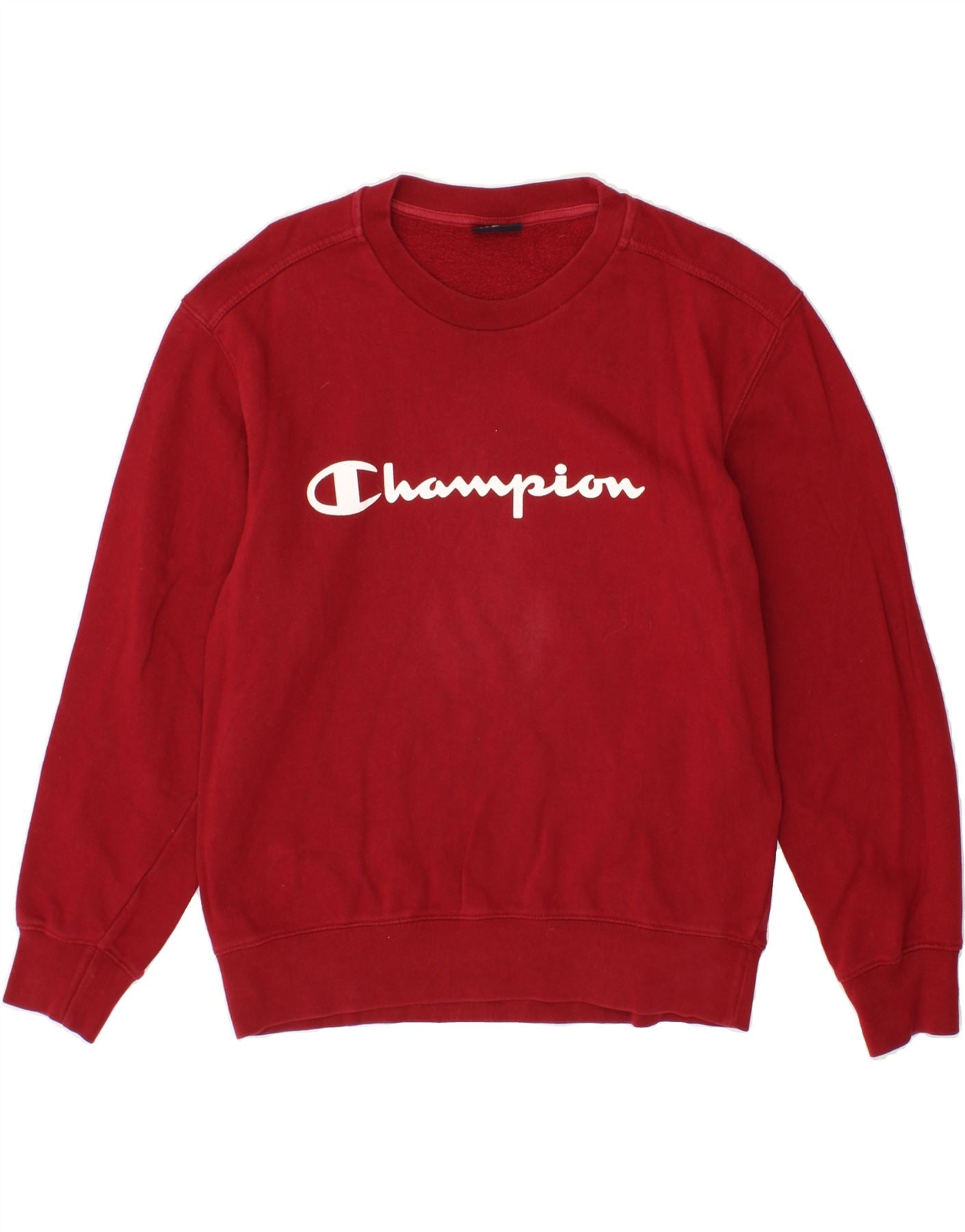 CHAMPION Mens Graphic Sweatshirt Jumper Medium Red Cotton