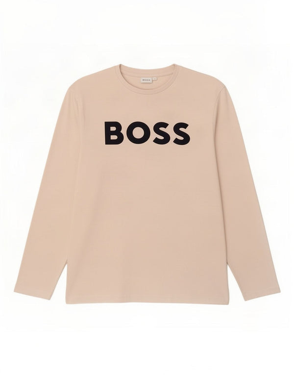 Hugo Boss Boys Graphic Top Long Sleeve 13-14 Years Small White Cotton