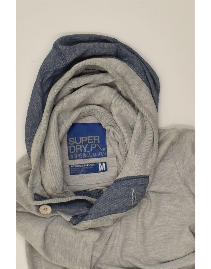 SUPERDRY Mens Hooded T-Shirt Top Medium Grey Colourblock Cotton | Vintage Superdry | Thrift | Second-Hand Superdry | Used Clothing | Messina Hembry 