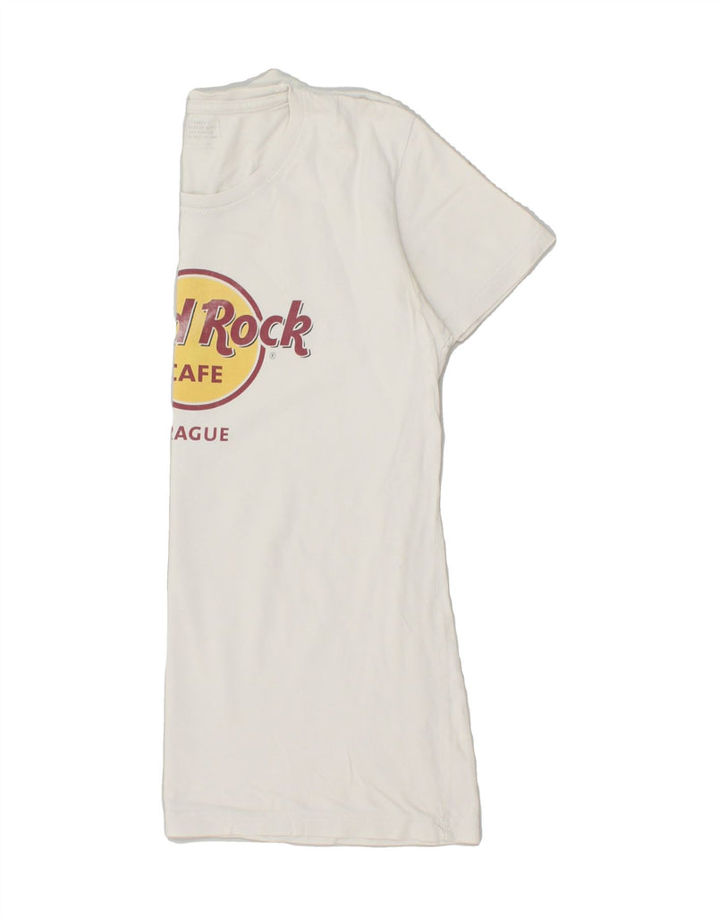 HARD ROCK CAFE Womens Prague Graphic T-Shirt Top UK 16 Large Off White | Vintage Hard Rock Cafe | Thrift | Second-Hand Hard Rock Cafe | Used Clothing | Messina Hembry 