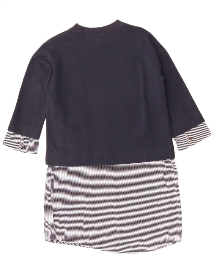 TOMMY HILFIGER Womens Shift Dress UK 14 Medium Navy Blue Colourblock