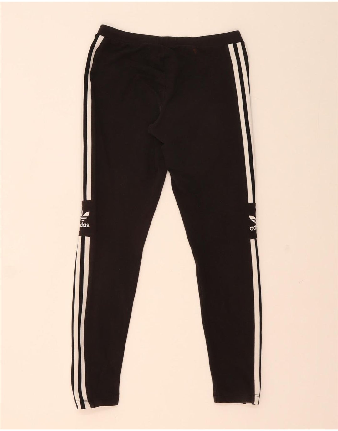 Adidas Womens Leggings UK 14 Medium Black Cotton