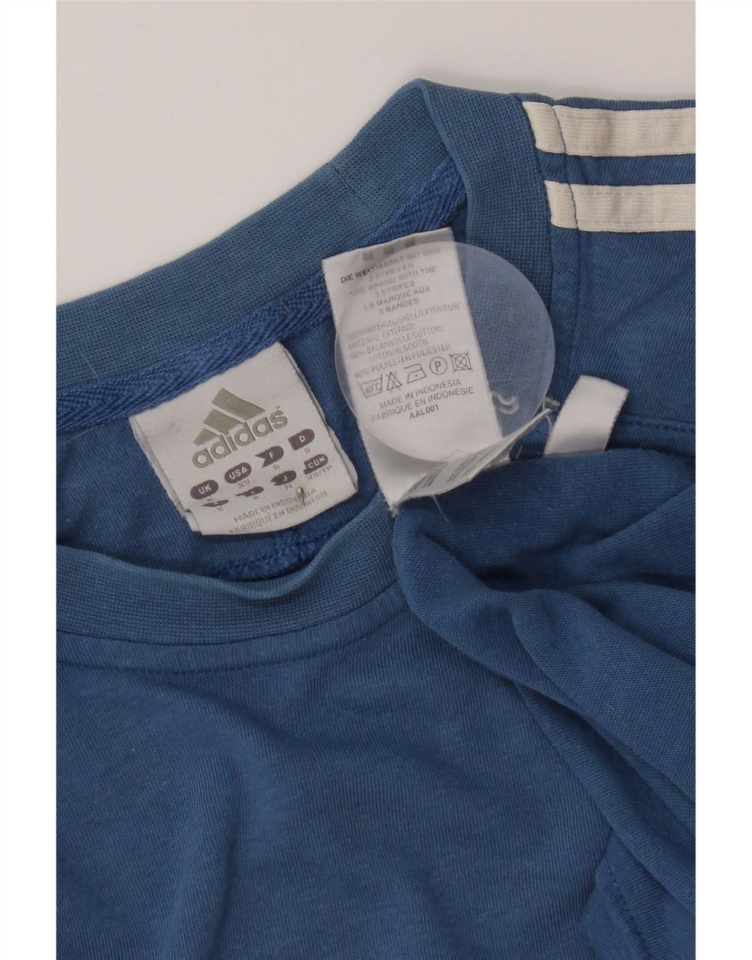 Adidas Mens T-Shirt Top Small Blue Cotton