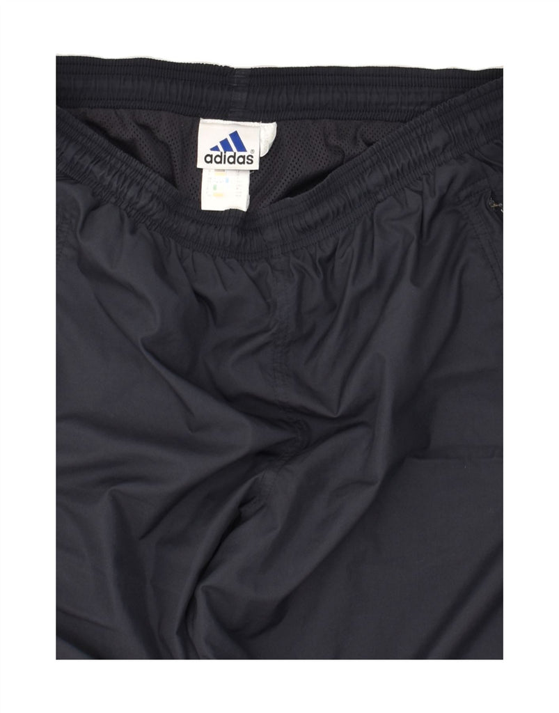 ADIDAS Mens Tracksuit Trousers Joggers UK 34 Large Navy Blue Polyester | Vintage Adidas | Thrift | Second-Hand Adidas | Used Clothing | Messina Hembry 