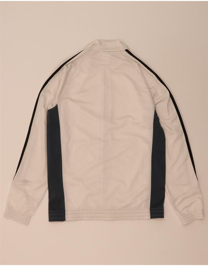 Adidas Mens Tracksuit Top Jacket UK 36/38 Small White Colourblock Polyester