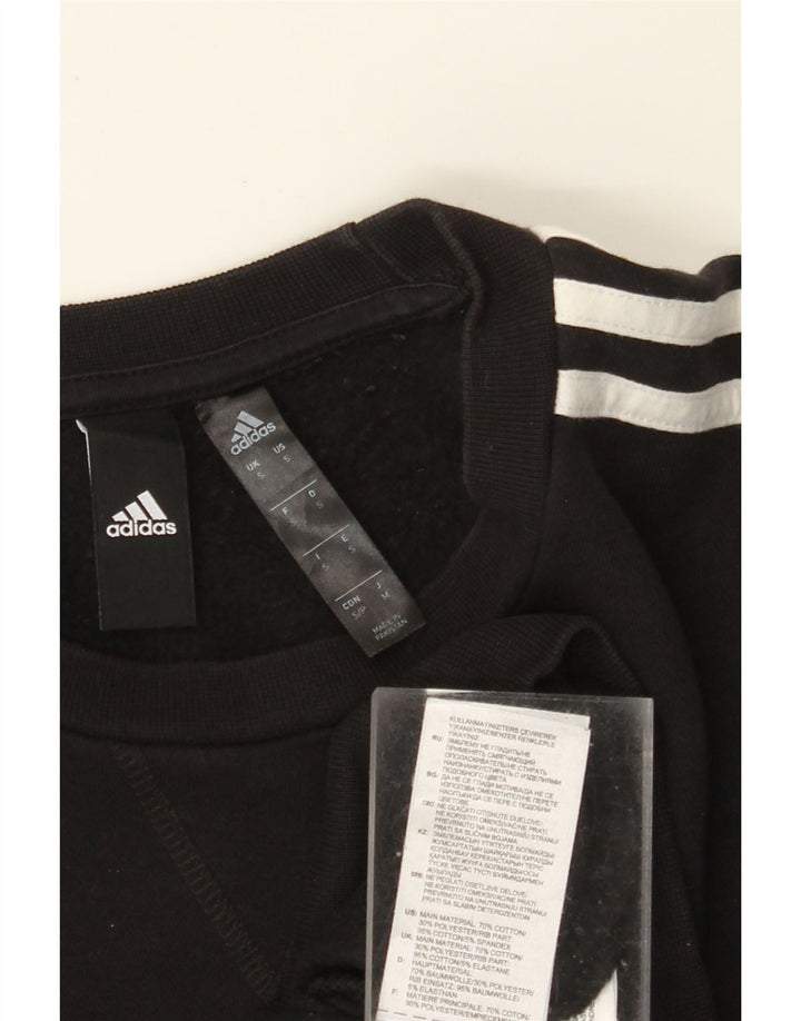 ADIDAS Mens Sweatshirt Jumper Small Black Cotton