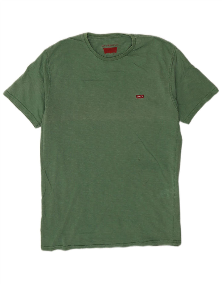 Levi's Mens T-Shirt Top Medium Green Flecked Cotton