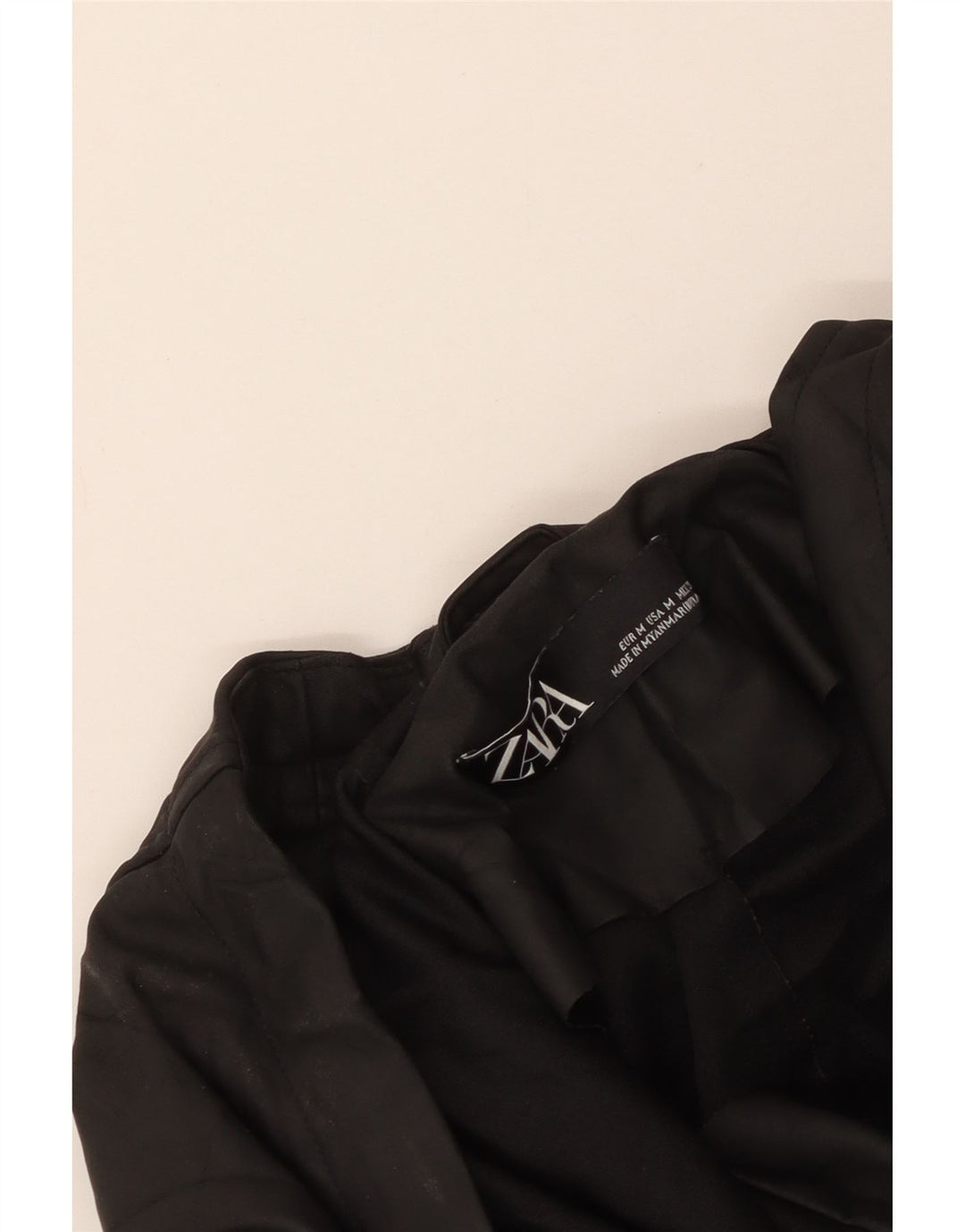 Zara Womens Hooded Raincoat UK 14 Medium Black