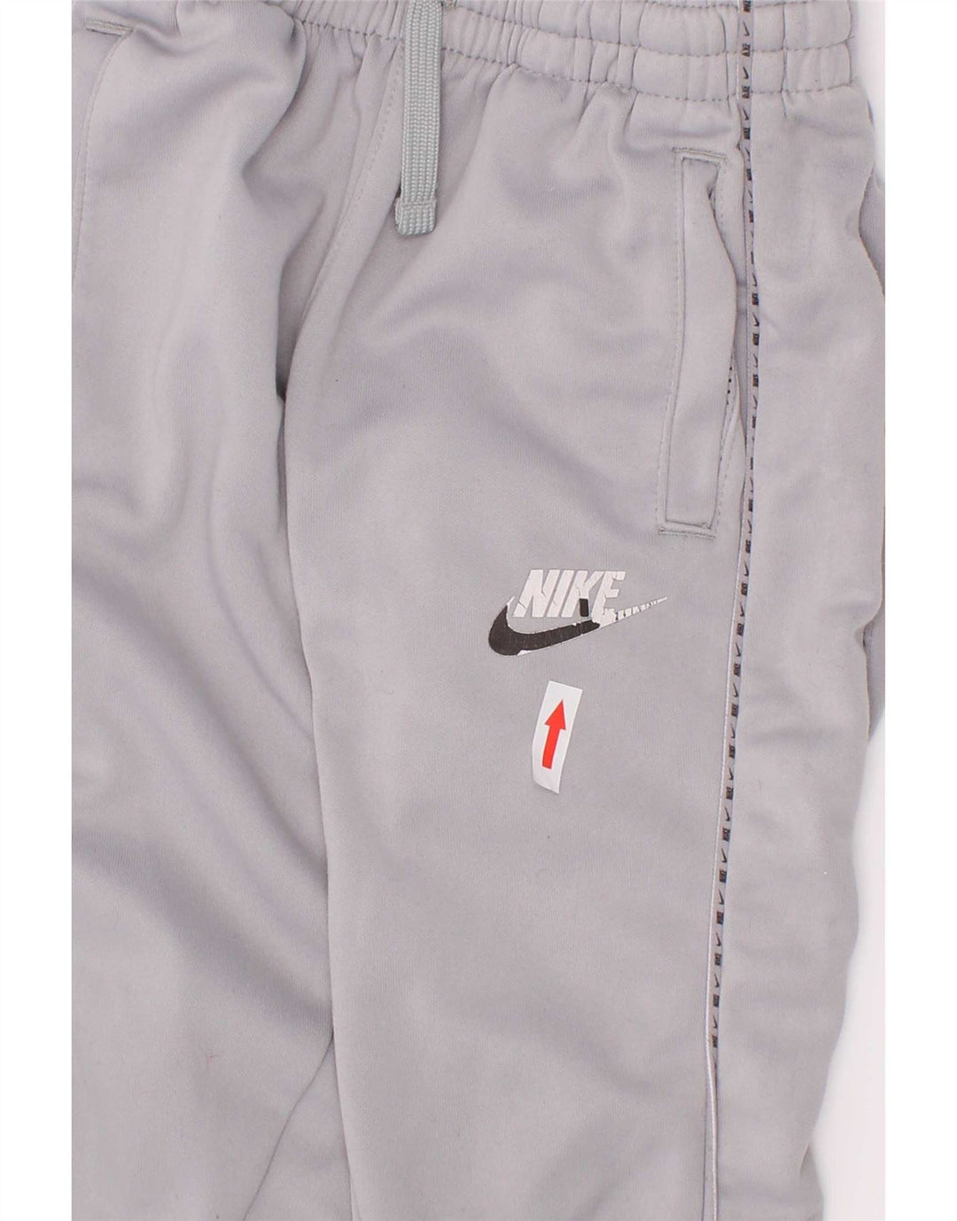 Nike Boys Graphic Tracksuit Trousers Joggers 4-5 Years Small Grey Polyester