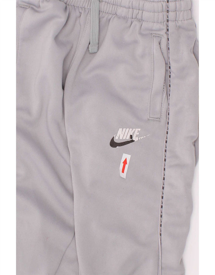 Nike Boys Graphic Tracksuit Trousers Joggers 4-5 Years Small Grey Polyester